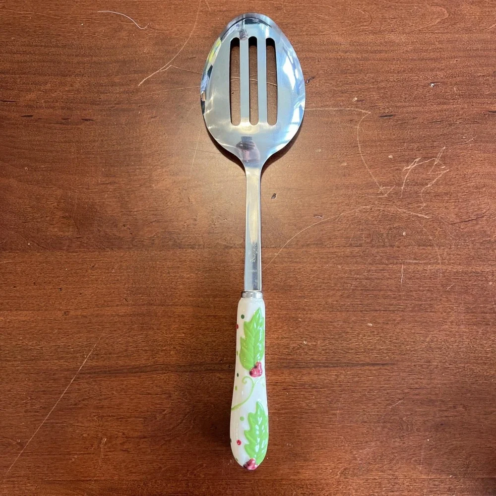 Temp-tations‎ Winter Whimsy Slotted Spoon Whisk Set Christmas Serving Utensils